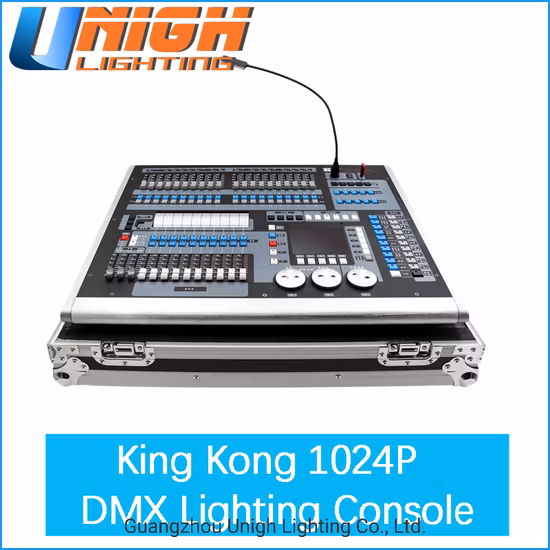 Consola de iluminación Kingkong 1024p DMX y controlador de canales 1024 DMX para luz de cabeza móvil DJ