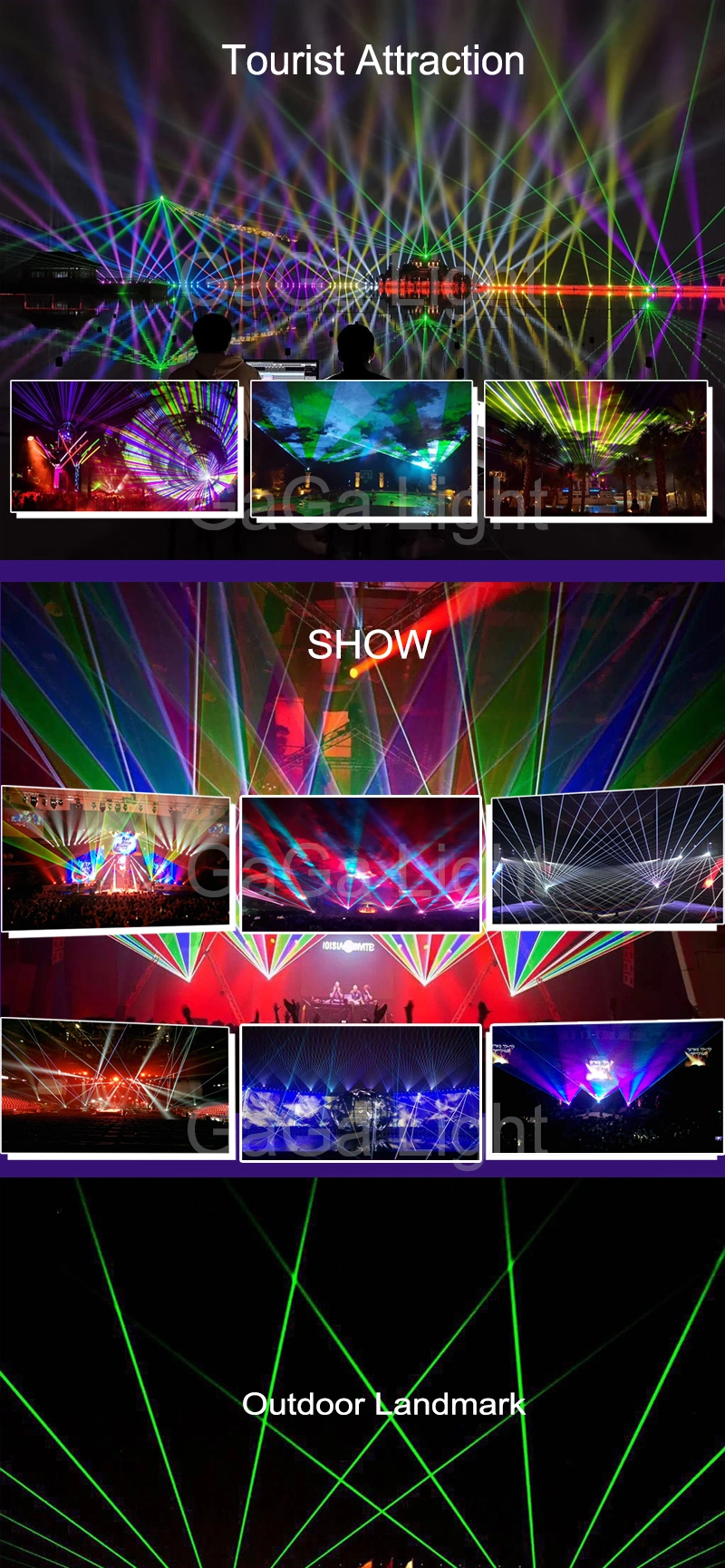 Magnificent Outdoor RGB 40W Laser Light Beam for Festival Activity