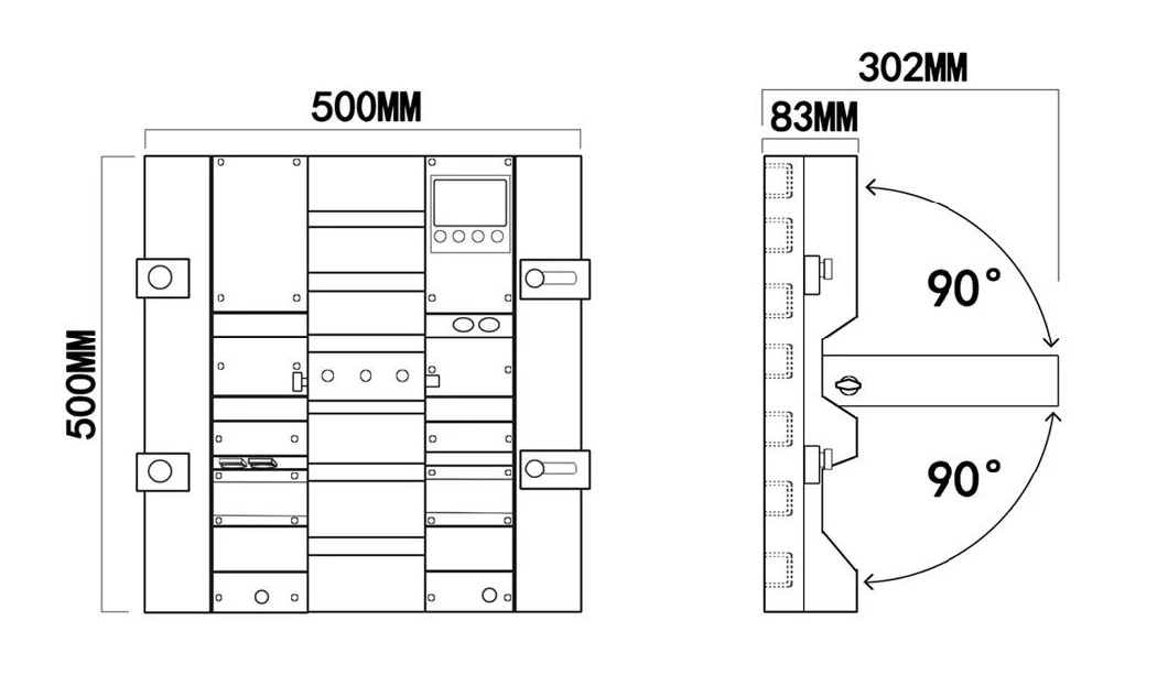 Atd 49*3 DMX512 RGB 3in1 LED Matrix Light