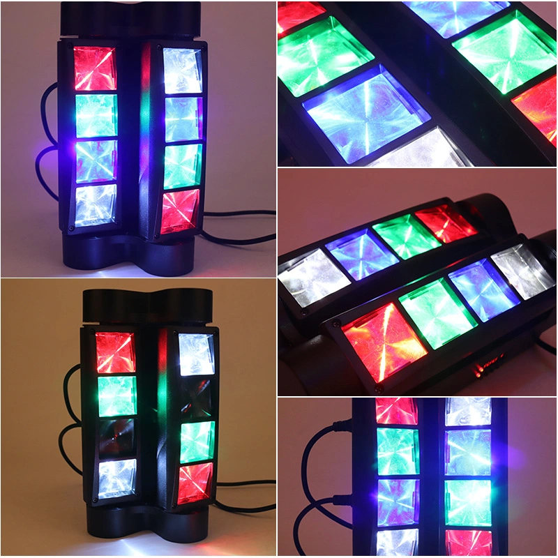 8X3watt PRO Stage Disco DJ Wedding Party Adj on-X 8-Eye Sharpy 8X3w RGBW LED Mini Spider Beam Light