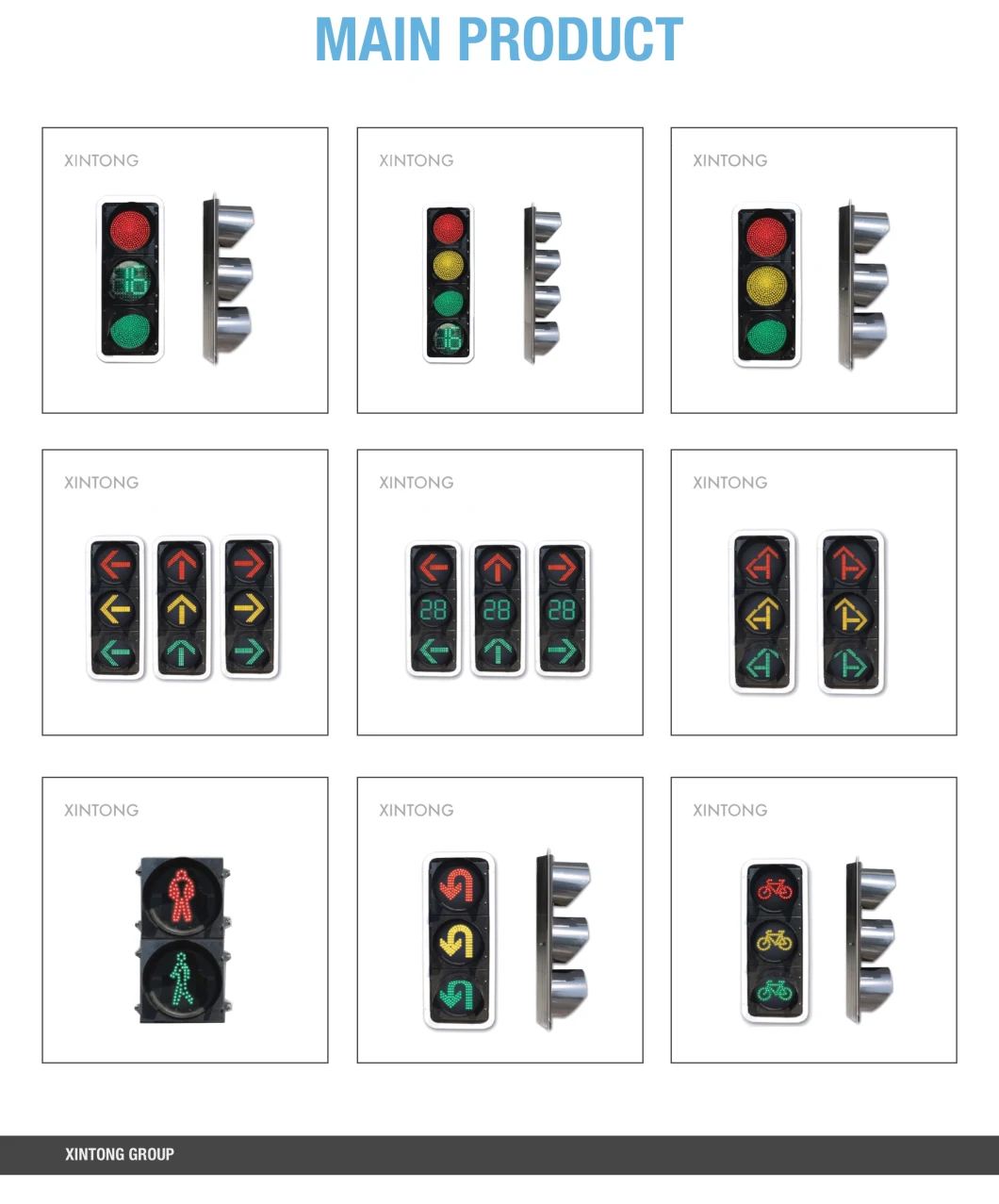 200mm Small Size LED Traffic Light Tricolor