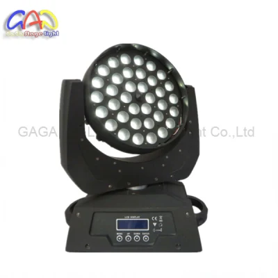 36 * 10W LED RGBW 4 en 1 de alta potencia con luz de cabeza móvil con función de zoom