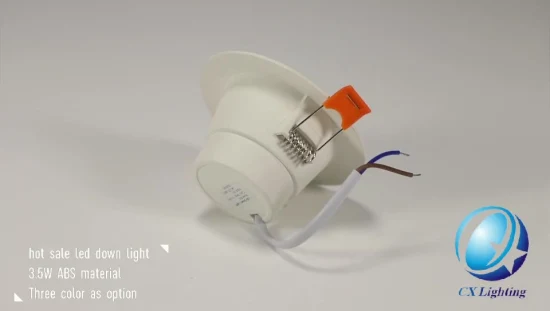 Nuevo diseño Tricolor Conversión de luz Plástico CCT Mini 3W LED Downlight